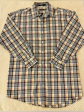 🤎 Overton Men’s Plaid Button-Down Shirt